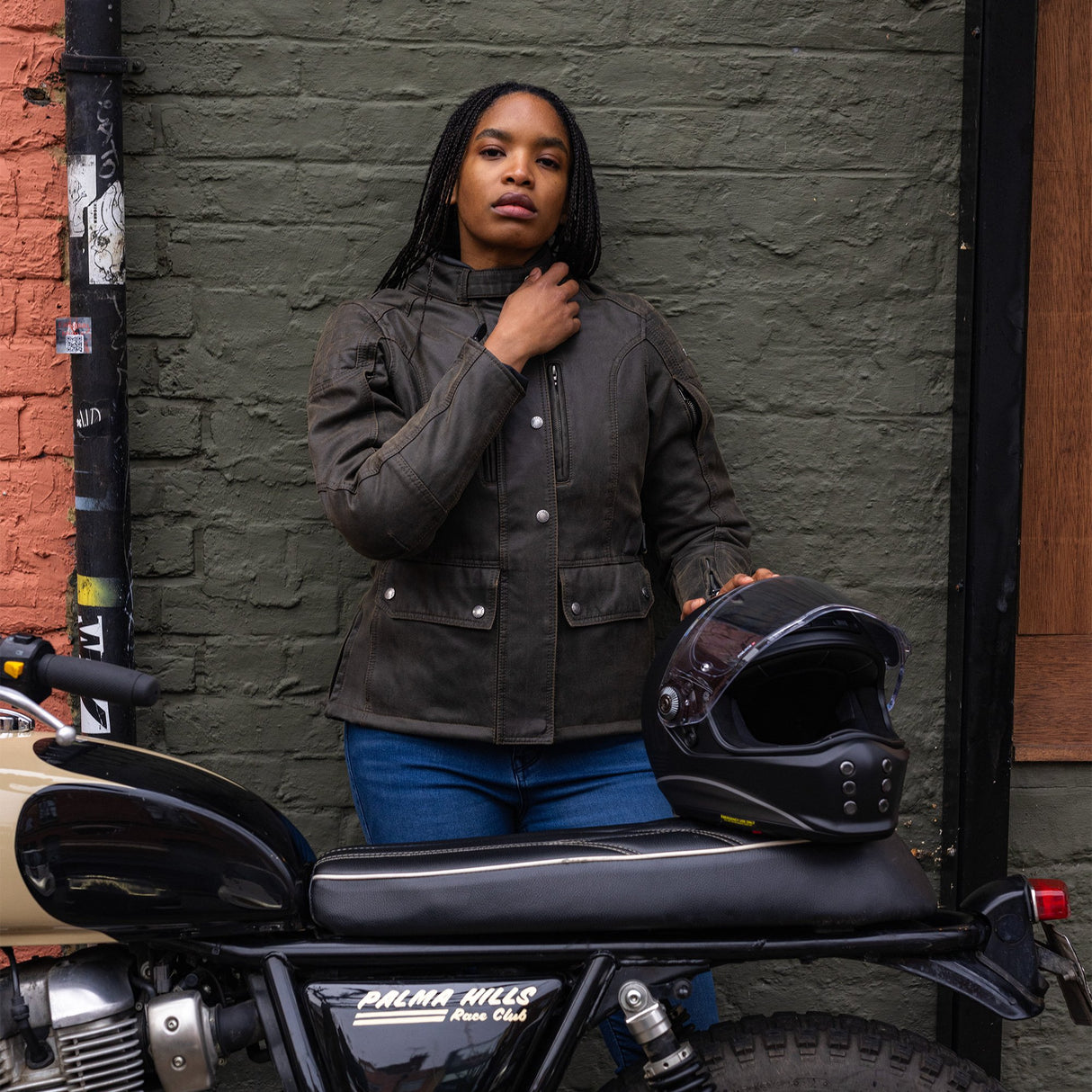 Oxford Sterling D2D Ladies Motorcycle Jacket Khaki