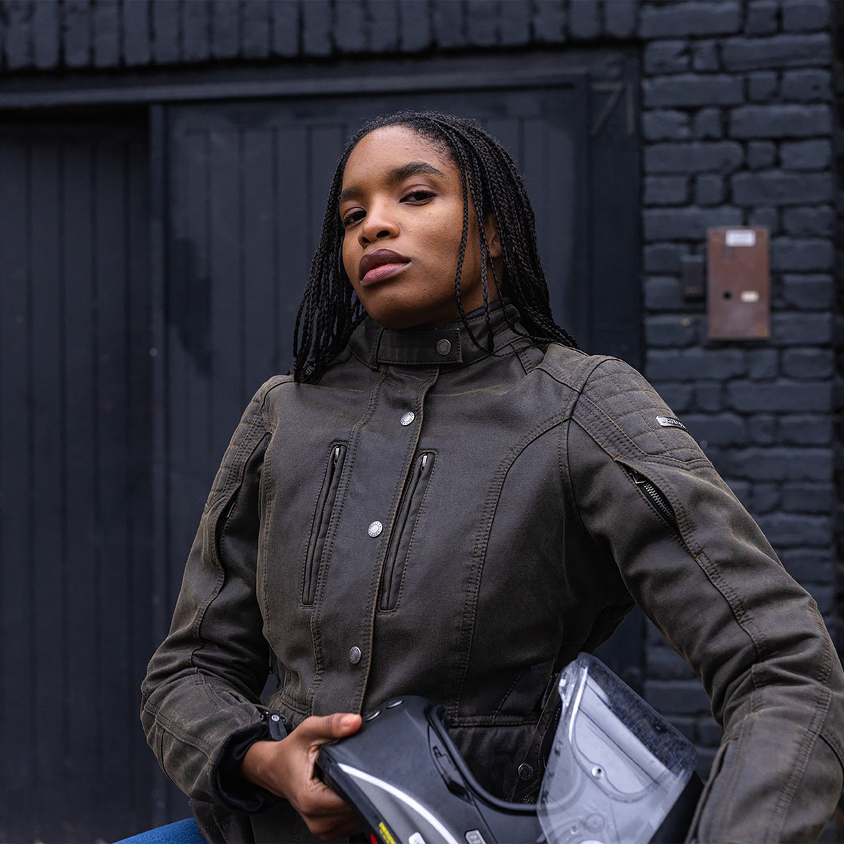 Oxford Sterling D2D Ladies Motorcycle Jacket Khaki