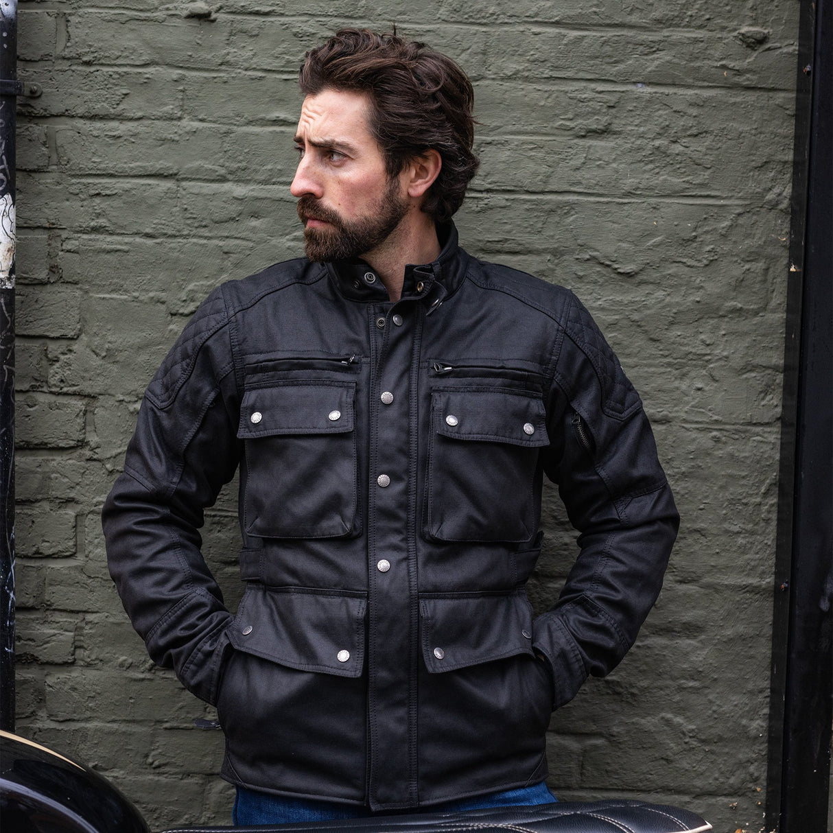 Oxford Sterling D2D Men's Motorcycle Jacket Black