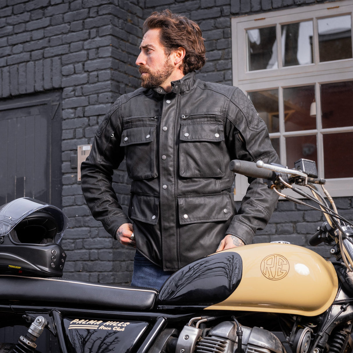 Oxford Sterling D2D Men's Motorcycle Jacket Black