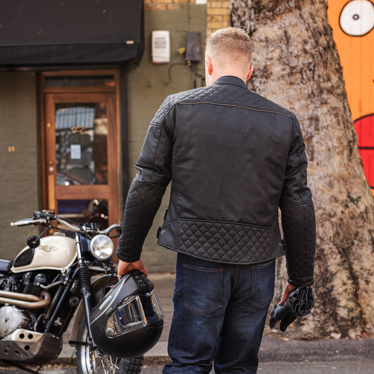 Oxford Hardy Wax 2.0 Men's Motorcycle Jacket Black