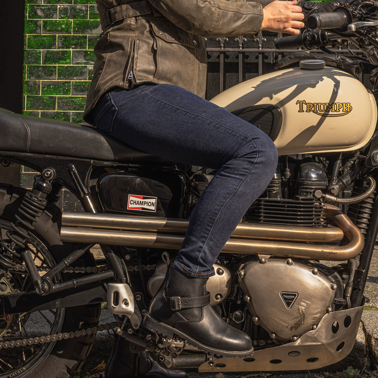 Oxford Original Approved Sofia AA Women's Slim Motorcycle Jeans Indigo