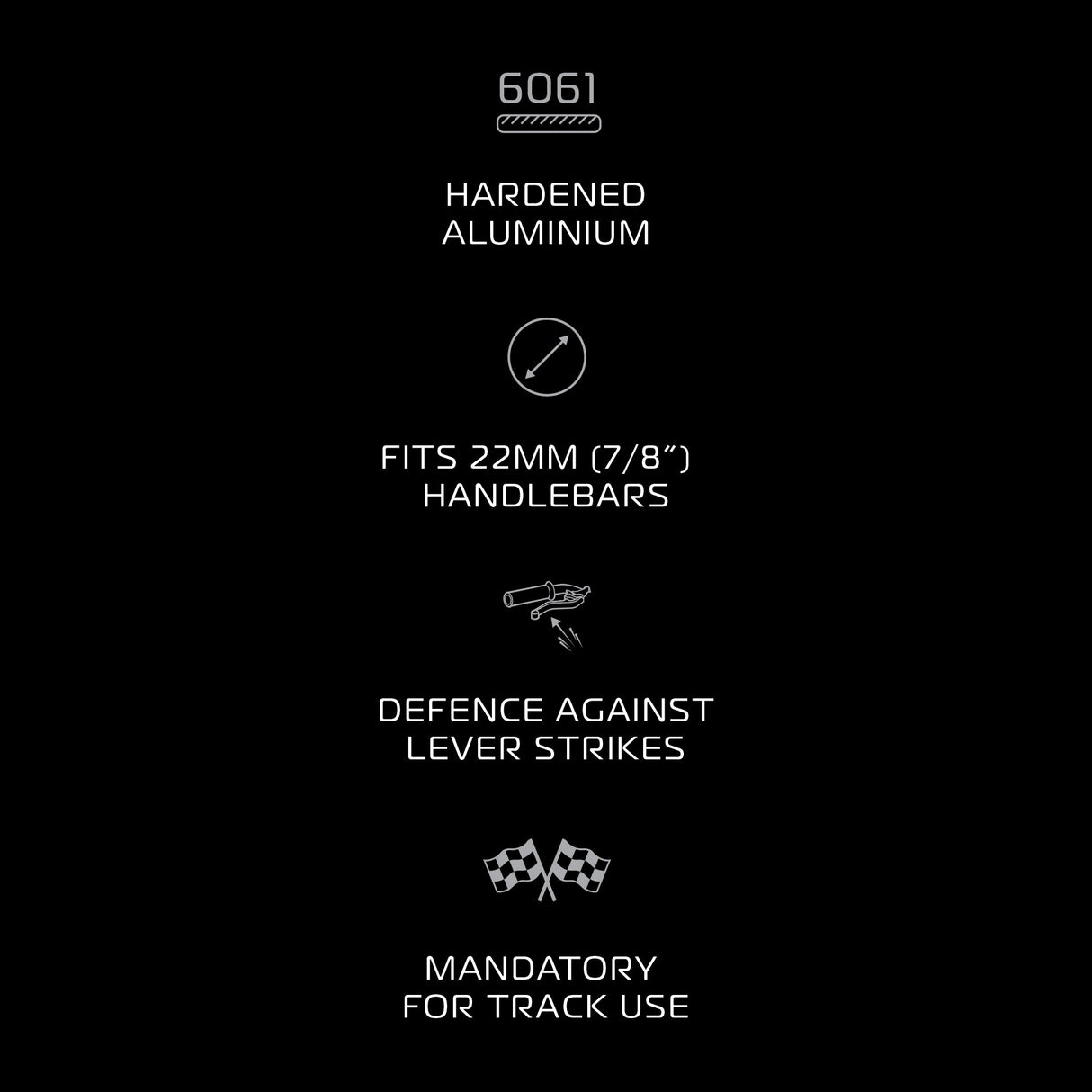 Oxford OX984 Lever Guard Pro Motorcycle Motorbike Hand Guard Aluminium