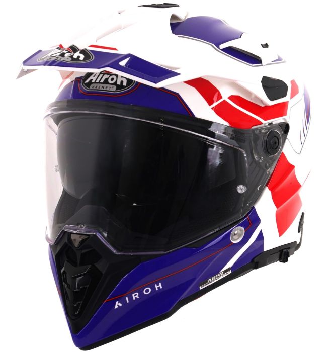 Airoh Commander 2 Reveal Blue Red Gloss Motorcycle Helmet