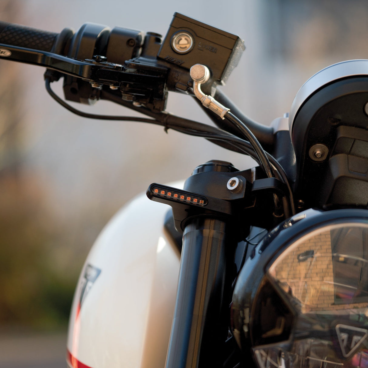 Oxford EL367 DarkTurner Fork Mounted Sequential Motorbike Motorcycle Indicators CNC