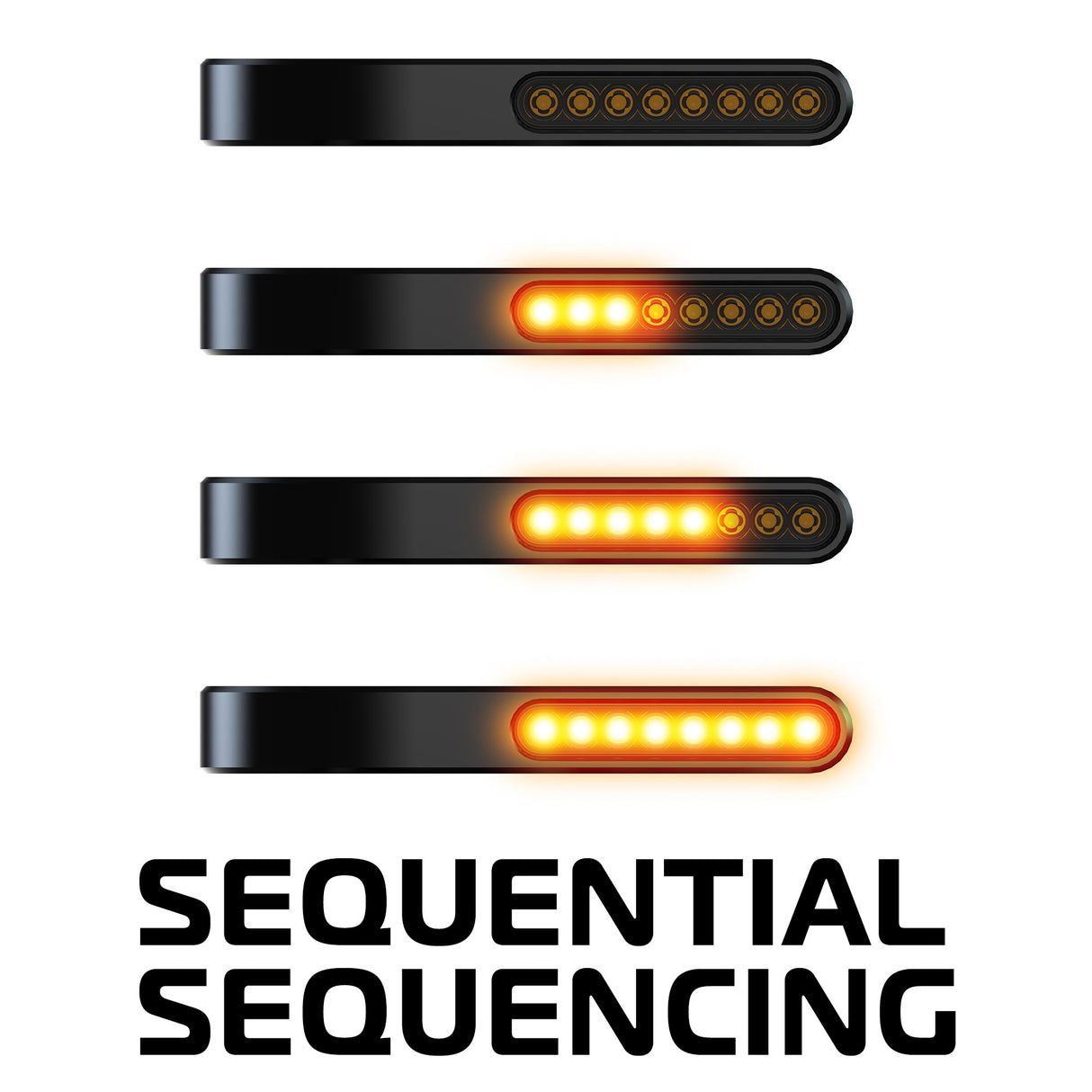 Oxford EL367 DarkTurner Fork Mounted Sequential Motorbike Motorcycle Indicators CNC