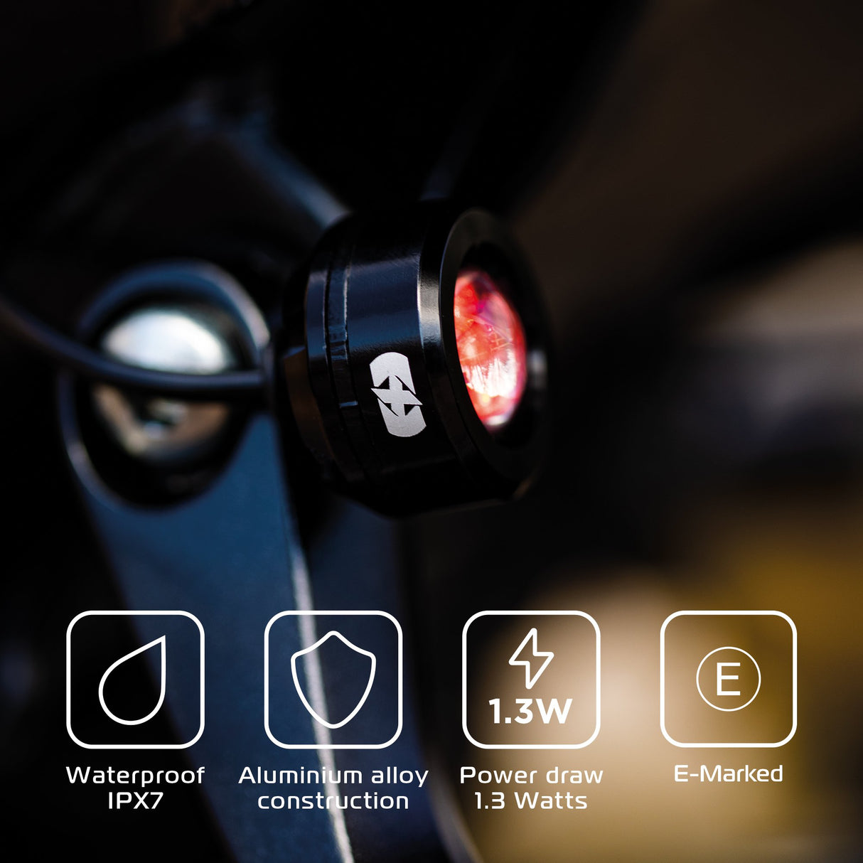 Oxford EL382 Motorcycle Motorbike Waterproof Rear Run Spot Lights Running Lamps