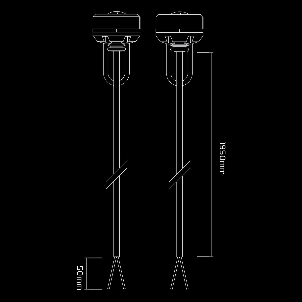Oxford EL382 Motorcycle Motorbike Waterproof Rear Run Spot Lights Running Lamps