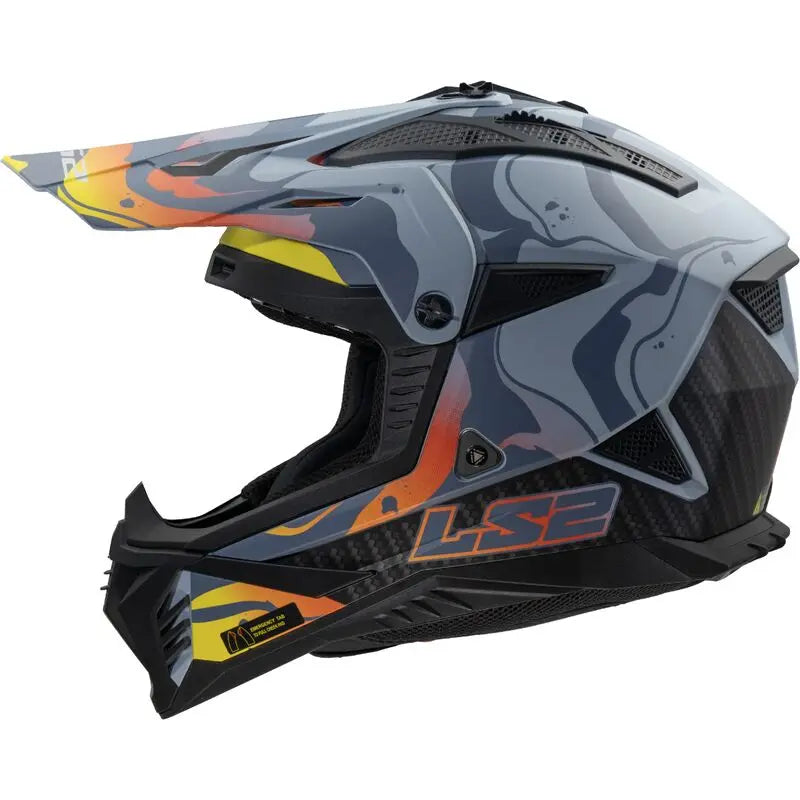 LS2 MX708 Fast II Wash Dark Grey Motorcycle Helmet