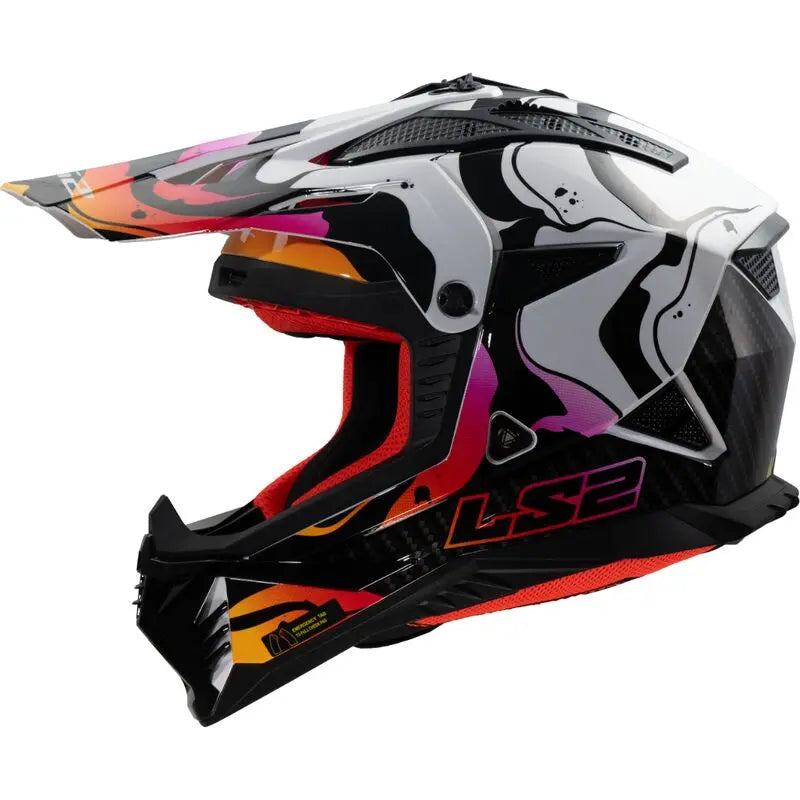 LS2 MX708 Fast II Wash White Motorcycle Helmet