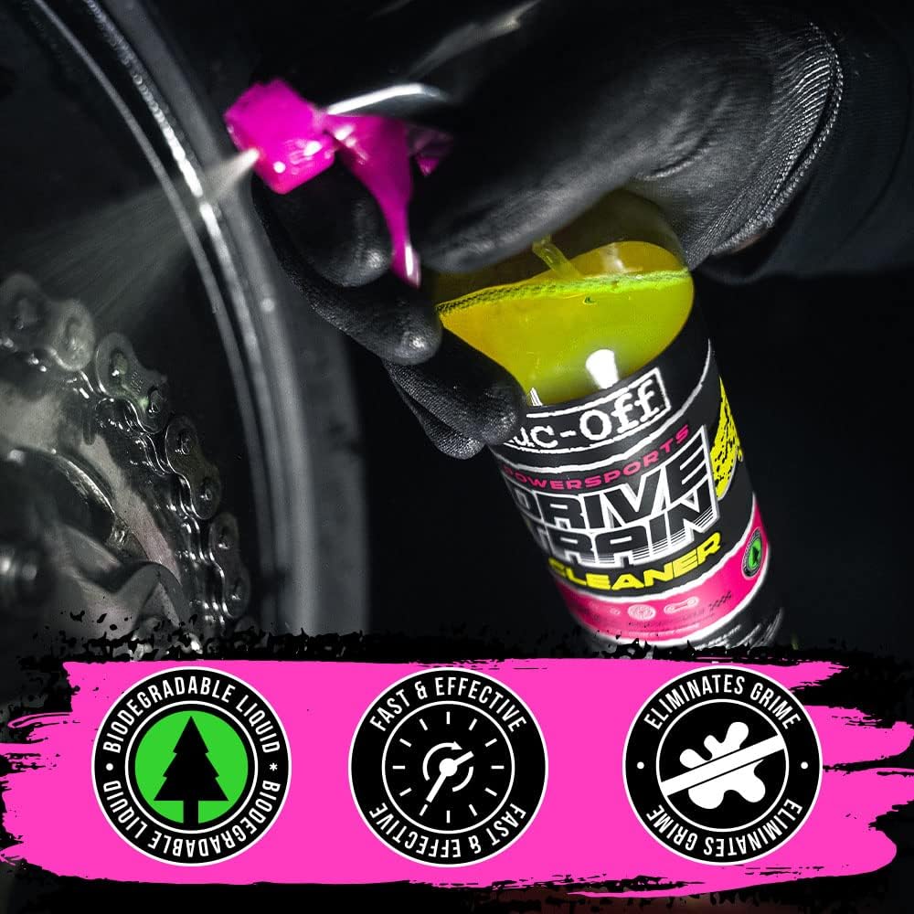 Muc-Off 20467 Motorcycle Motorbike ATV Powersports Drivetrain Ring Chain Cleaner 500ml