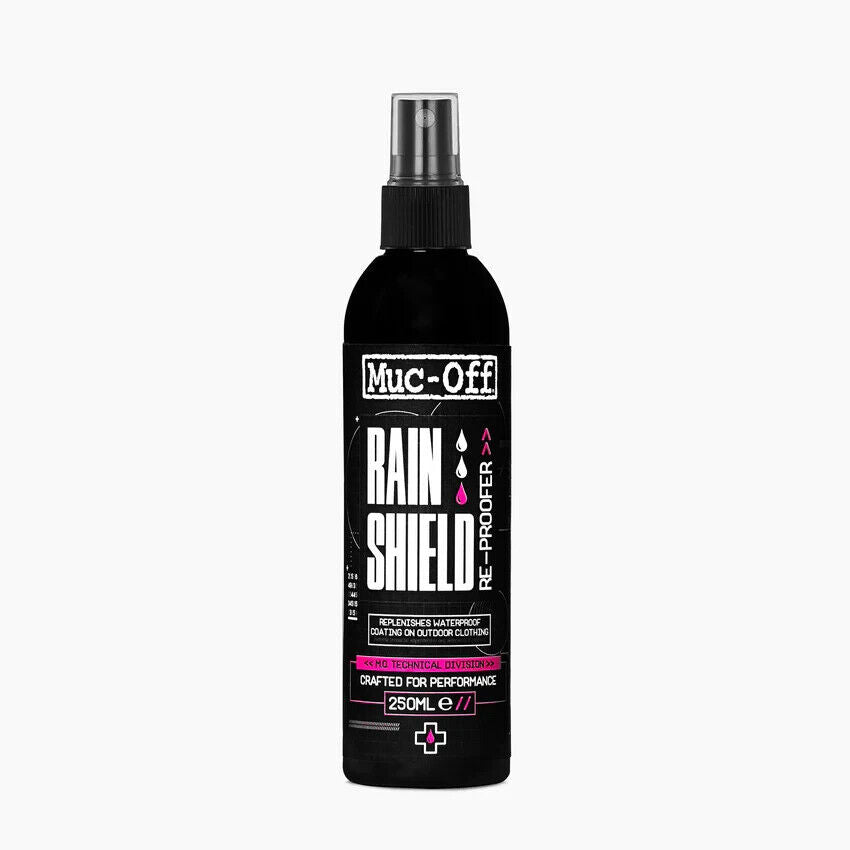 Muc-Off 20506 Rain Shield Re-Proofer Motorcycle Clothing Waterproof Spray 250ml