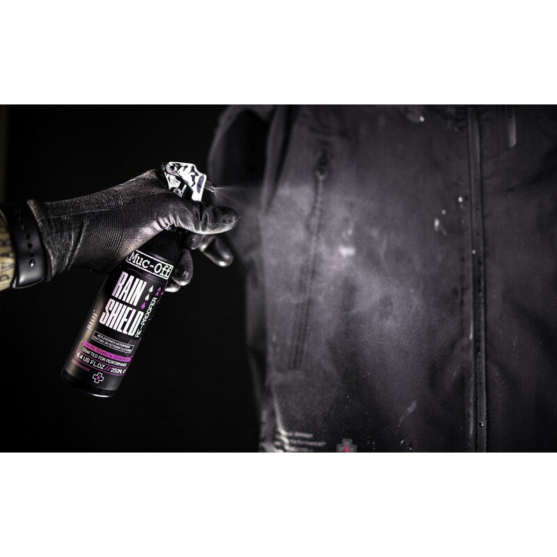 Muc-Off 20506 Rain Shield Re-Proofer Motorcycle Clothing Waterproof Spray 250ml