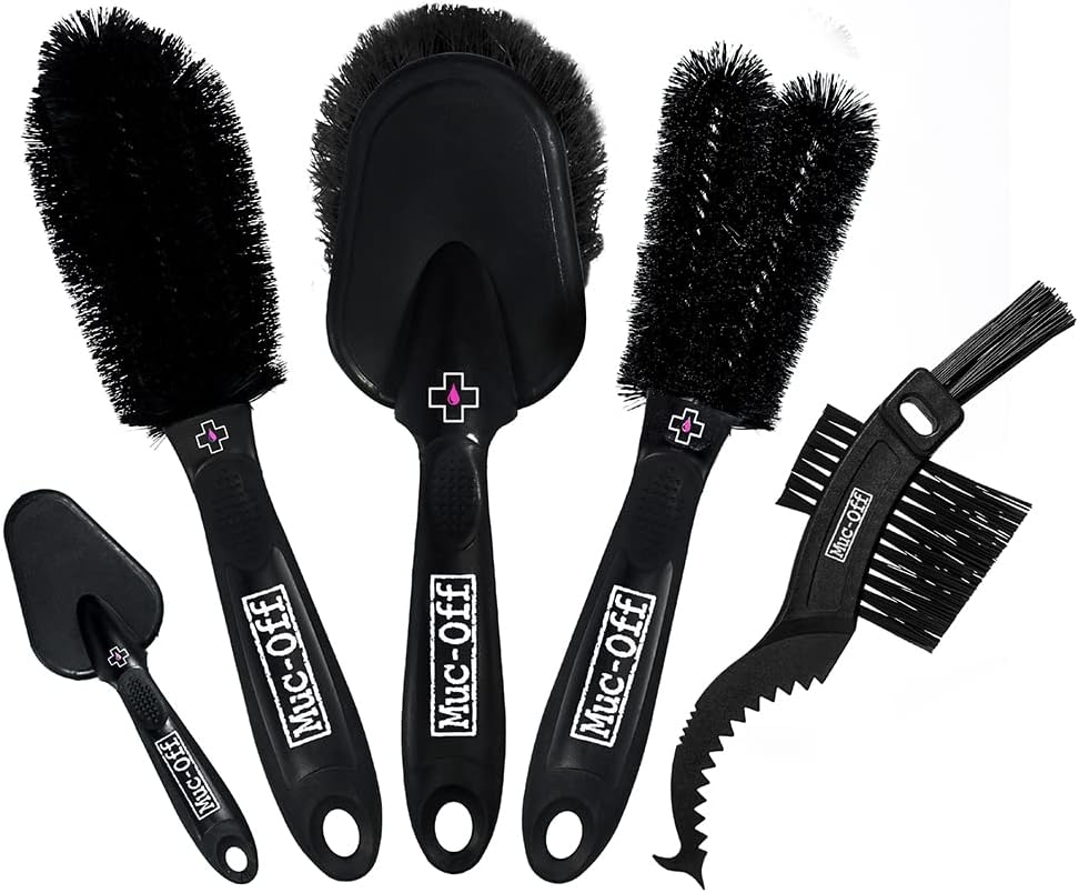 Muc-Off 206 Motorcycle Motorbike Bike 5 Piece Cleaning Premium Brush Kit