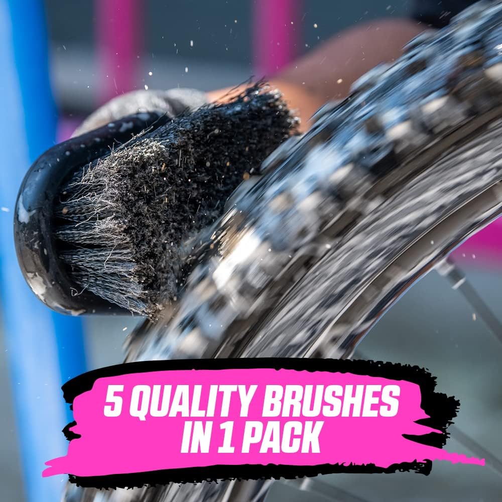 Muc-Off 206 Motorcycle Motorbike Bike 5 Piece Cleaning Premium Brush Kit