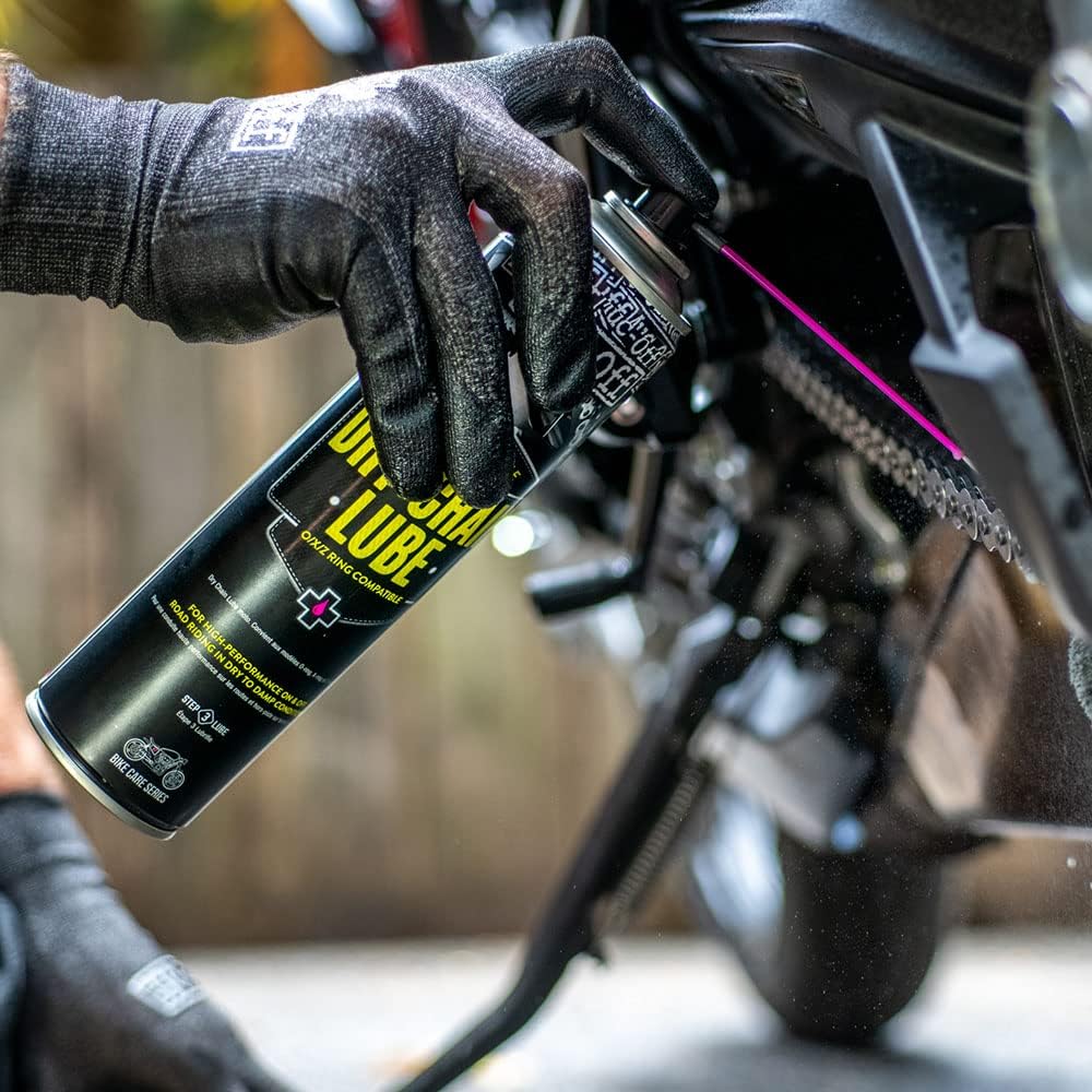 Muc-Off 649 Motorcycle Dry Chain Lube PTFE Summer Riding Motorbike Spray 400ml