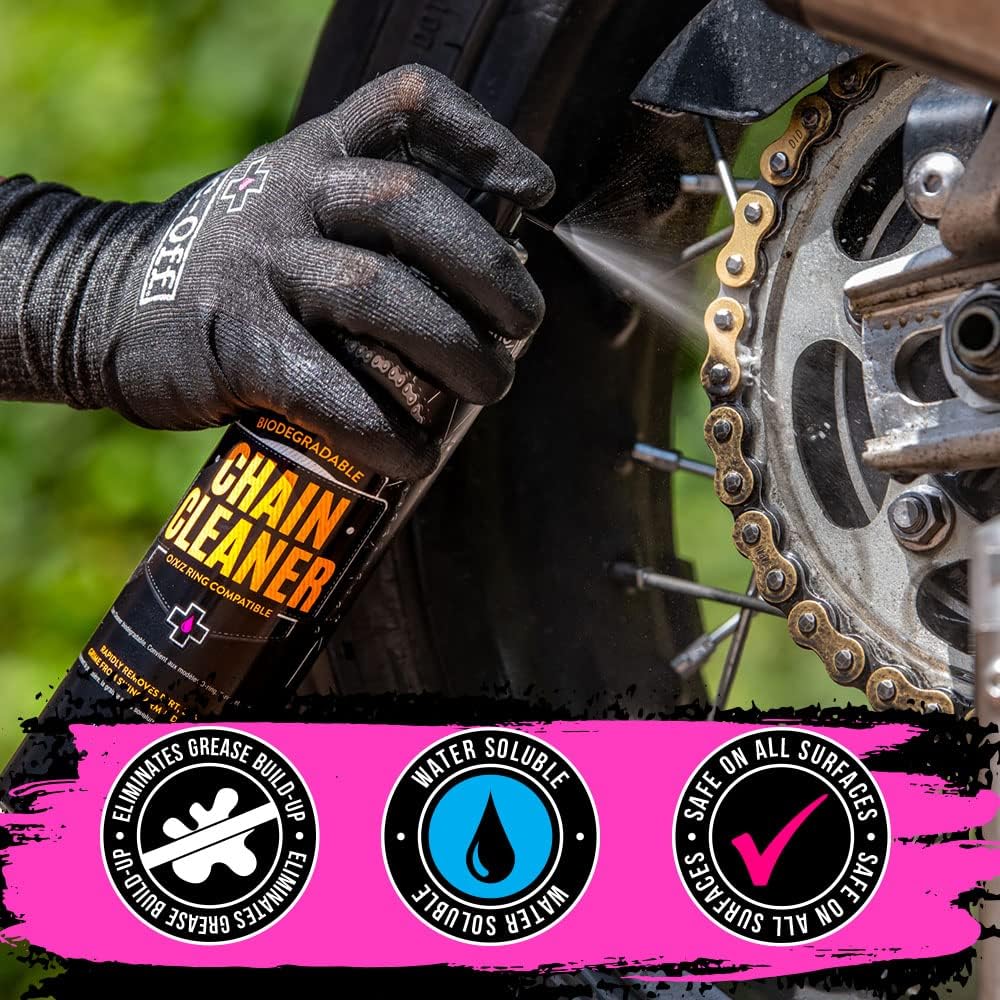 Muc-Off 650 Motorcycle Chain Cleaner Dirt Lube Motorbike Biodegradable Spray 400ml