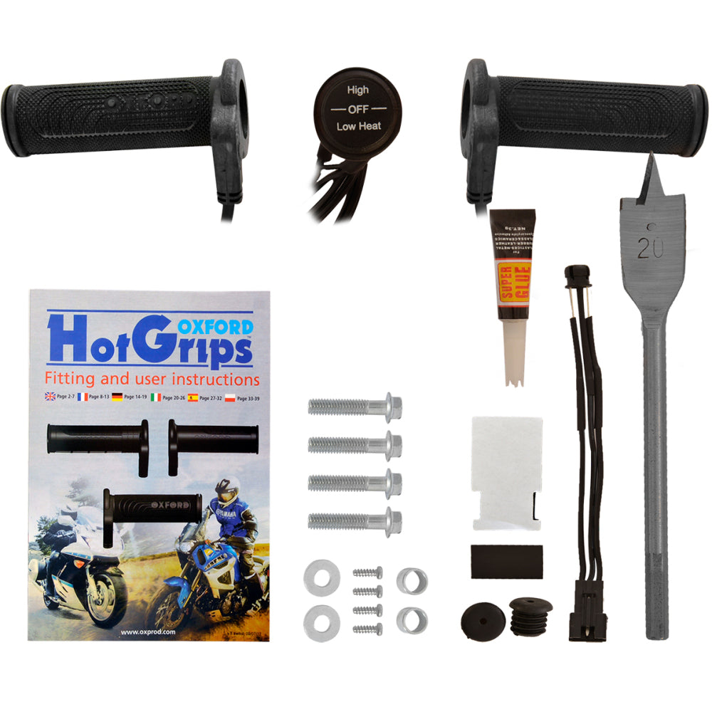 Oxford OF772 Essential Heated Grips for Scooters 50-250cc Motorbike Motorcycle HotGrips