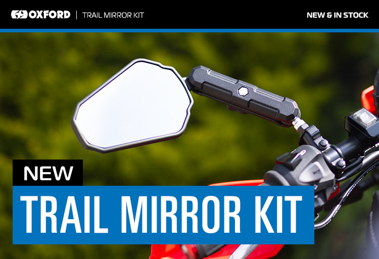 Oxford OX515 Folding Adjustable Trail Mirrors Kit with Adaptors Pair