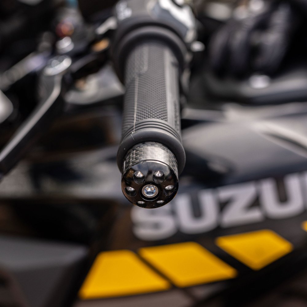 Oxford OX586 Aluminium Motorcycle Motorbike 22mm Handlebar CarbEnds 1 Universal Bar Ends Black