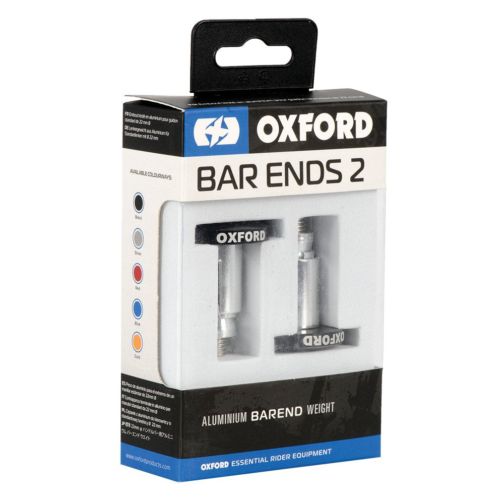 Oxford OX598 Aluminium Motorcycle Motorbike 22mm Handlebar BarEnds 2 Universal Bar Ends Black