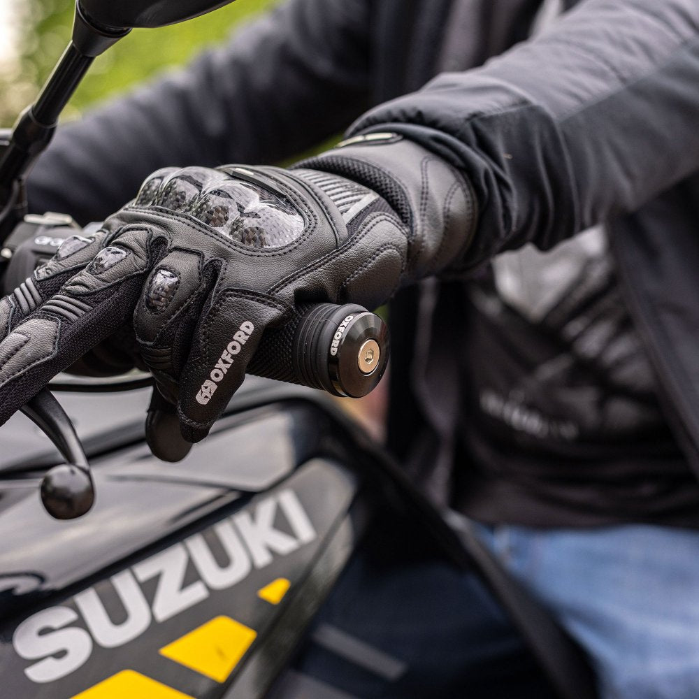 Oxford OX598 Aluminium Motorcycle Motorbike 22mm Handlebar BarEnds 2 Universal Bar Ends Black