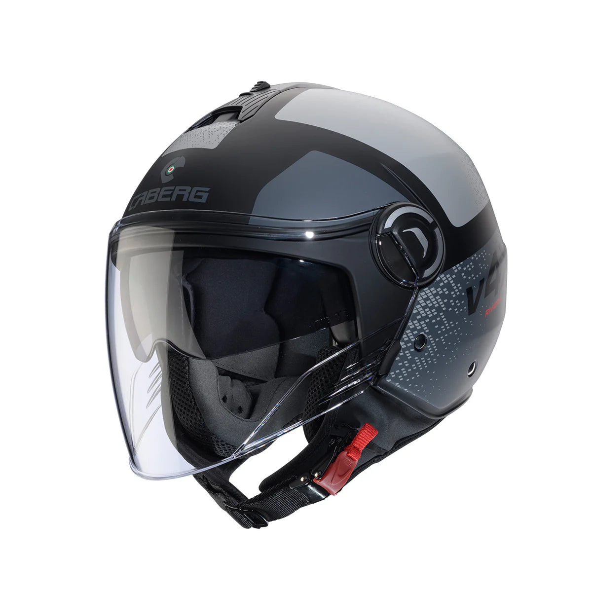 Caberg Riviera V4X Alpha Matt Black Anthracite Grey Motorcycle Helmet
