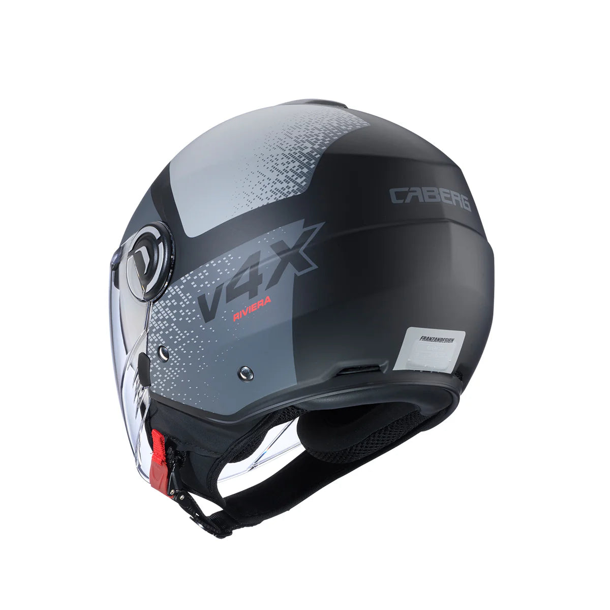 Caberg Riviera V4X Alpha Matt Black Anthracite Grey Motorcycle Helmet