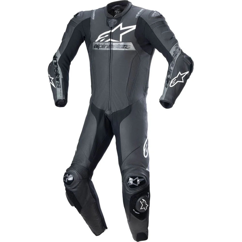 Alpinestars Missile V2 Ward One Piece Leather Suit Black Metallic Grey