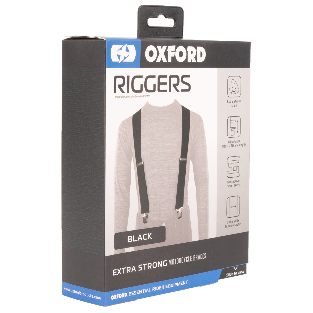 Oxford Riggers Braces 50mm Wide Black