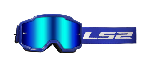 LS2 Charger Goggle Blue Frame Blue Iridium Visor Lens