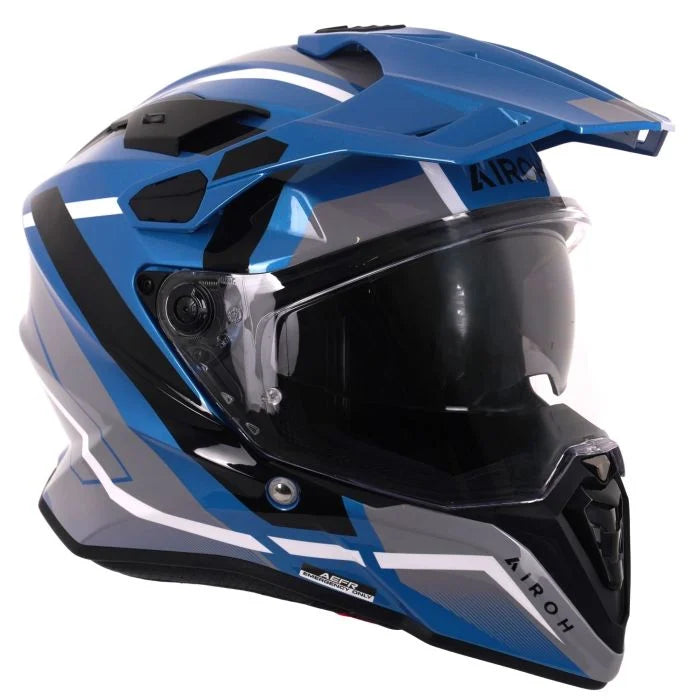 Airoh Commander 2 Mavick Cerulean Blue Motorcycle Helmet