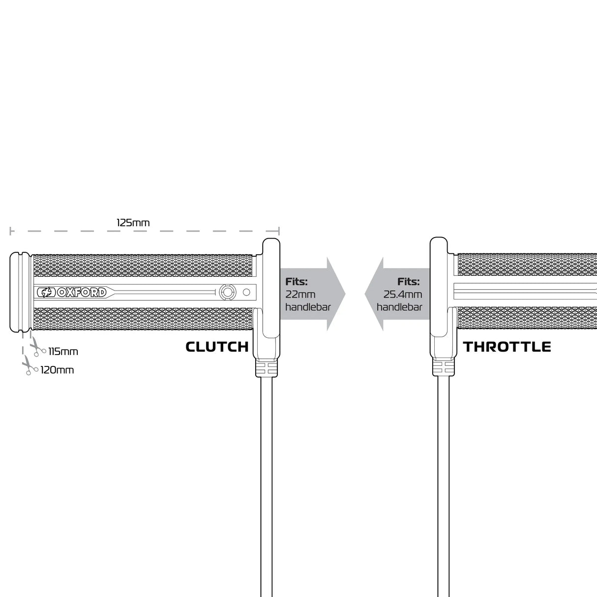 Oxford EL402 HotGrips Pro 2.0 Sports Motorcycle Motorbike Heated Handlebar Grips