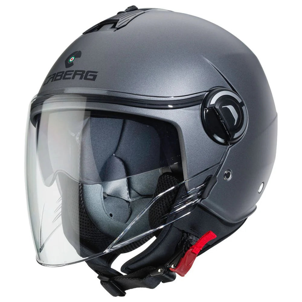 Caberg Riviera V4X Plain Matt Gun Metal Motorcycle Helmet
