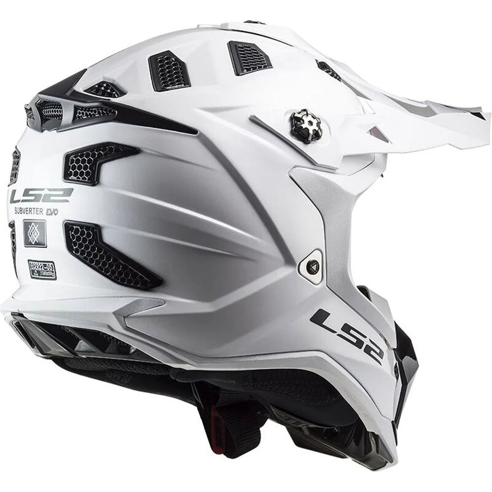 LS2 MX700 Subverter Evo II Single Mono Gloss White Motorcycle Helmet