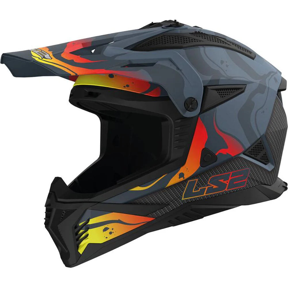 LS2 MX708 Fast II Wash Dark Grey Motorcycle Helmet