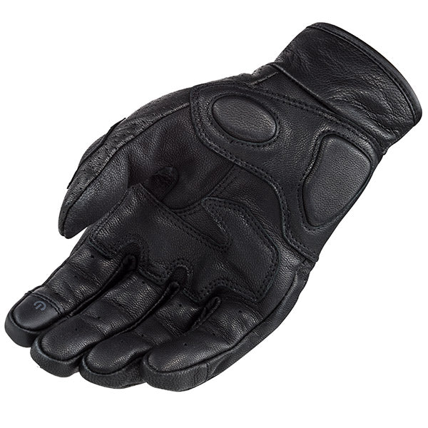 LS2 Rust Leather Motorcycle Gloves - Black