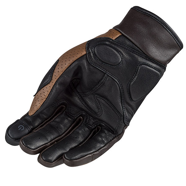LS2 Rust Leather Motorcycle Gloves - Brown