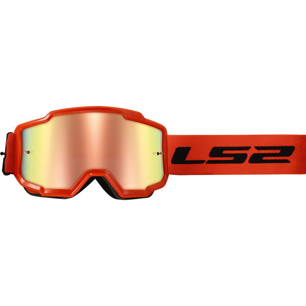 LS2 Charger Goggle Orange Frame Rose Gold Iridium Visor Lens