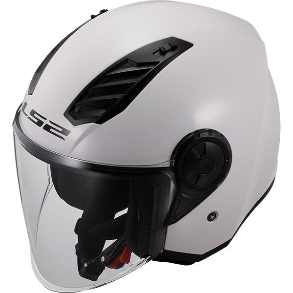 LS2 OF616 Airflow II Solid Gloss White Motorcycle Helmet