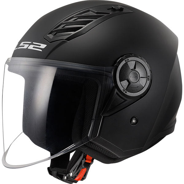 LS2 OF616 Airflow II Solid Matt Black Motorcycle Helmet