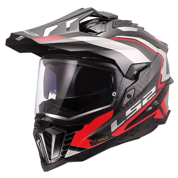LS2 MX701 Explorer Frontier II Red Carbon Motorcycle Helmet