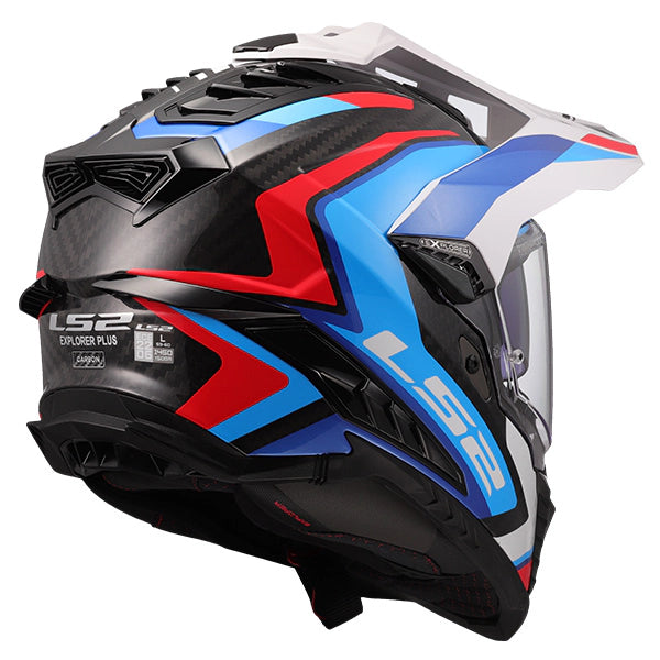LS2 MX701 Explorer Frontier II White Blue Carbon Motorcycle Helmet