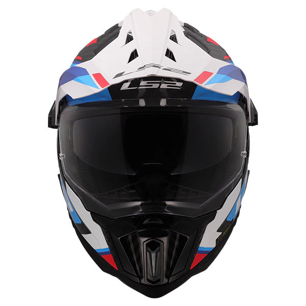 LS2 MX701 Explorer Frontier II White Blue Carbon Motorcycle Helmet