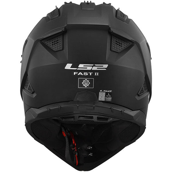 LS2 MX708 Fast II Solid Matt Black Motorcycle Helmet