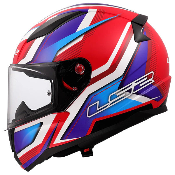 LS2 FF353 Rapid II Flitz White Blue Red Motorcycle Helmet