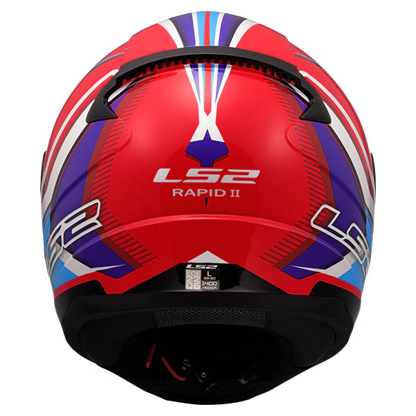 LS2 FF353 Rapid II Flitz White Blue Red Motorcycle Helmet