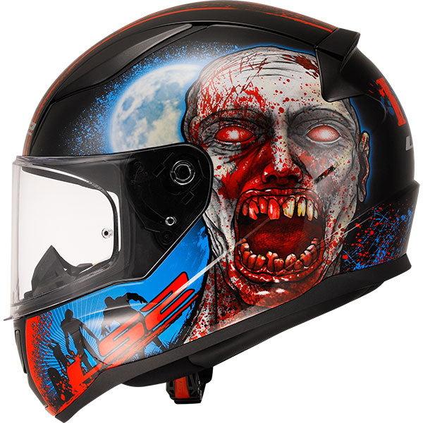 LS2 FF353 Rapid II Zombie Black Red Motorcycle Helmet