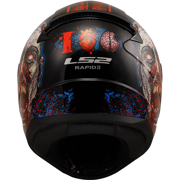 LS2 FF353 Rapid II Zombie Black Red Motorcycle Helmet