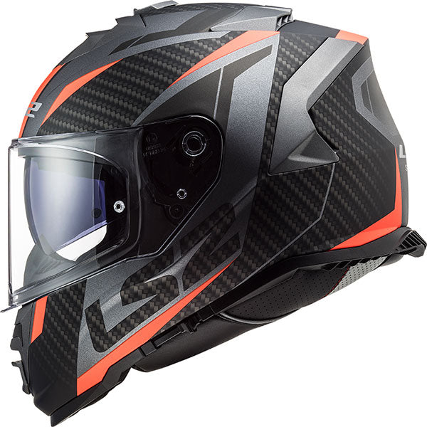 LS2 FF800 Storm II Racer Matt Titanium Orange Motorcycle Helmet